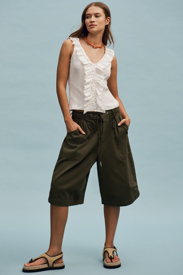 Pilcro V-Neck Ruffle-Front Tank Top  #2