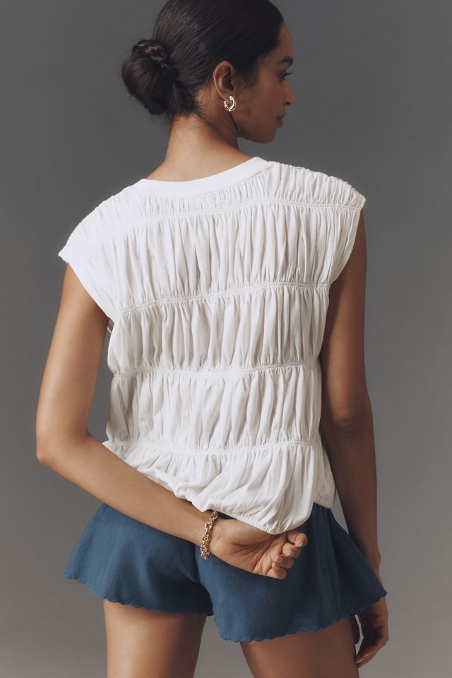 Maeve Tiered Smocked Bubble Tee #1