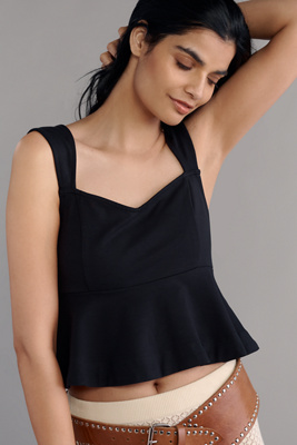 Maeve Square-Neck Peplum Tank Top product page