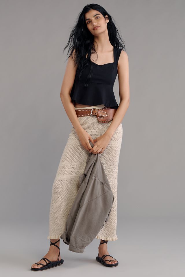 Maeve Square-Neck Peplum Tank Top #1