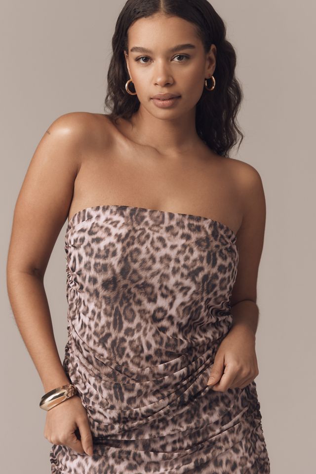By Anthropologie Mesh Shirred Tube Top #5