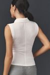 Pilcro Textured Ruched Polo Tank