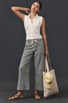 Pilcro Textured Ruched Polo Tank