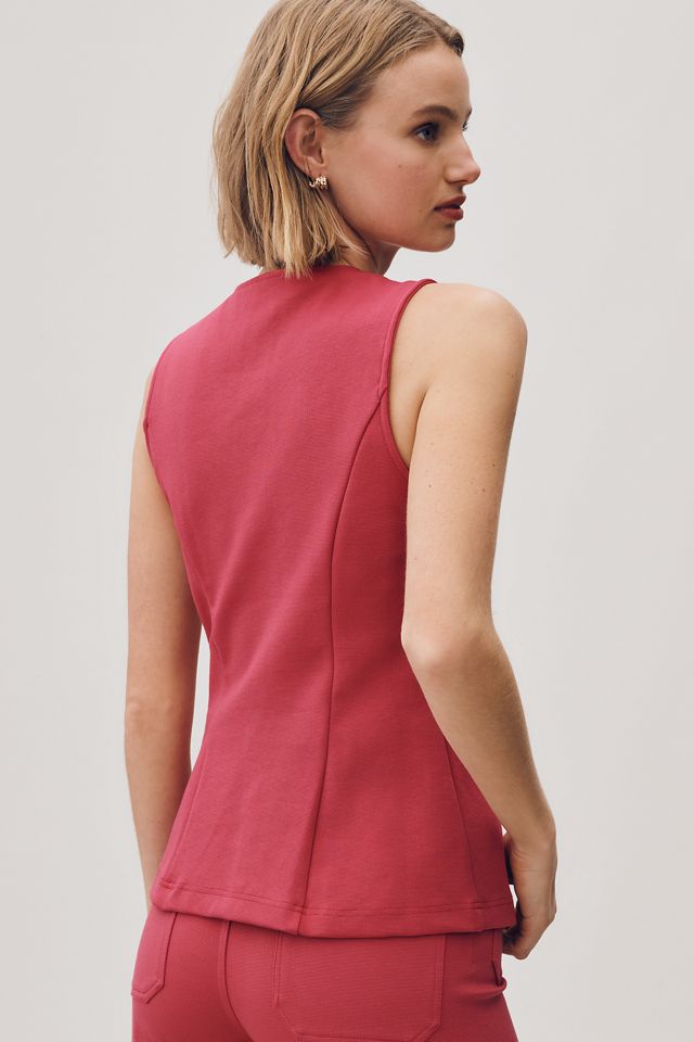 Maeve Button-Front Knit Vest #2