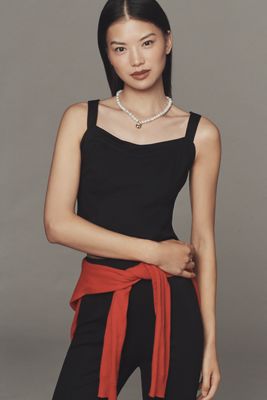 Maeve Square-Neck Structured Tank Top