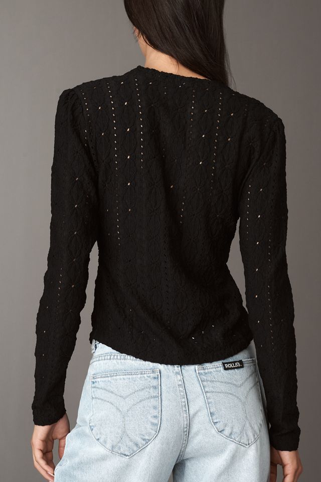 Maeve Textured Eyelet Top #1