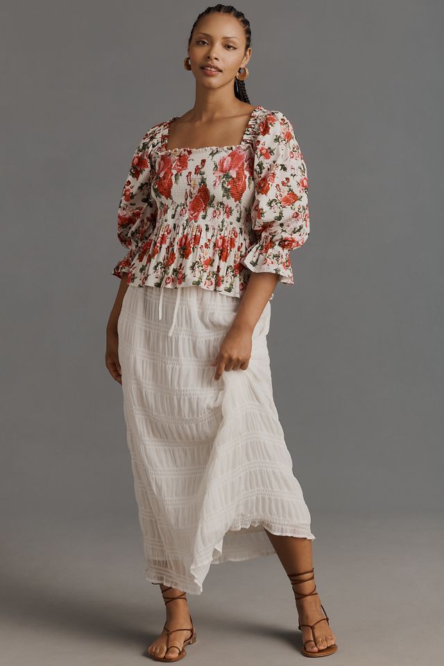 Smocked Sweetheart Blouse #7