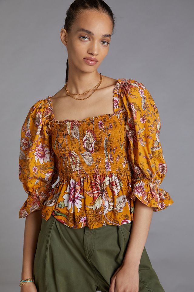 Smocked Sweetheart Blouse #1