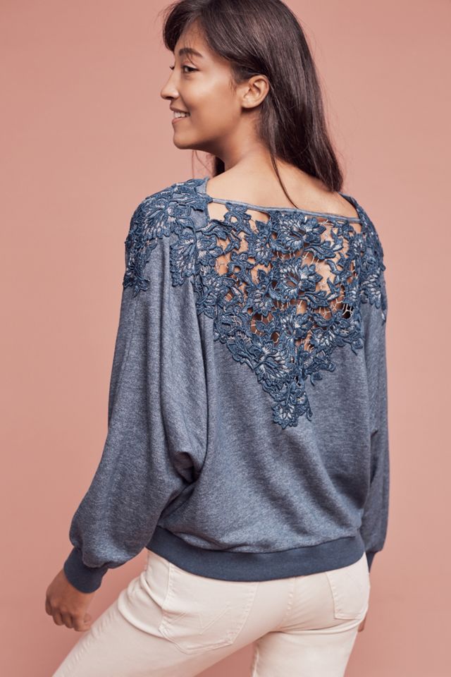 Bria Lace-Back Sweatshirt #3