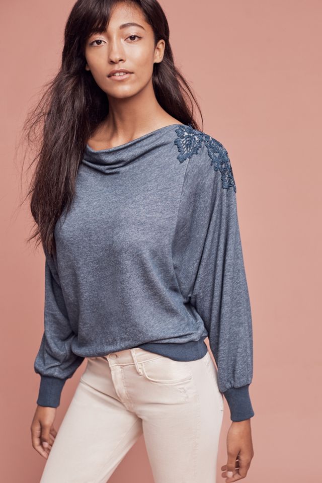 Bria Lace-Back Sweatshirt #1