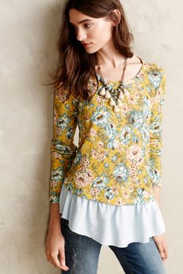 Goldenrod Ruffled Pullover