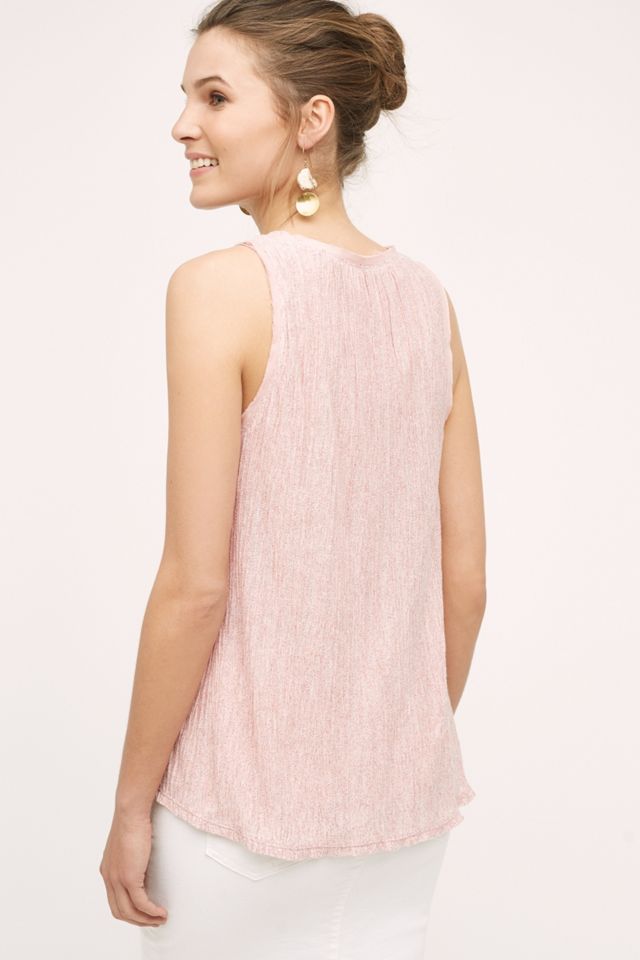Pleated Tie-Neck Tank #1