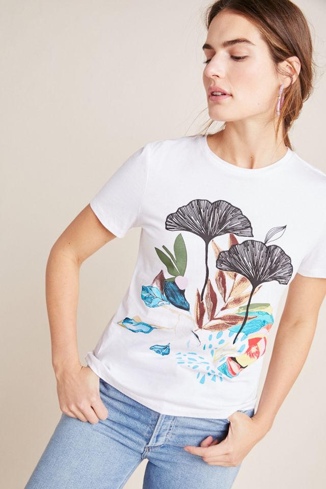 Lily Pond Embroidered Tee #3