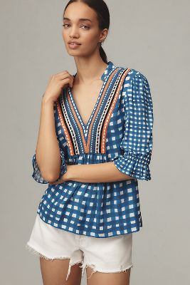 Stephanie Top en Blue taille: XS chez Anthropologie - Bl-nk - Modalova