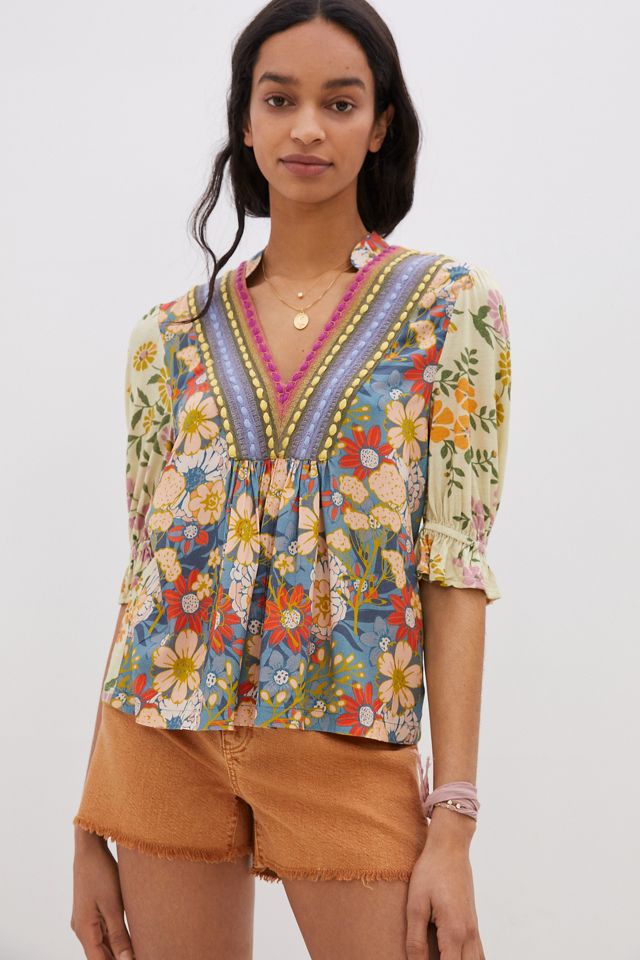 New Anthropologie Bl-nk Stephanie orders Long-Sleeve Top $118 SMALL Brown