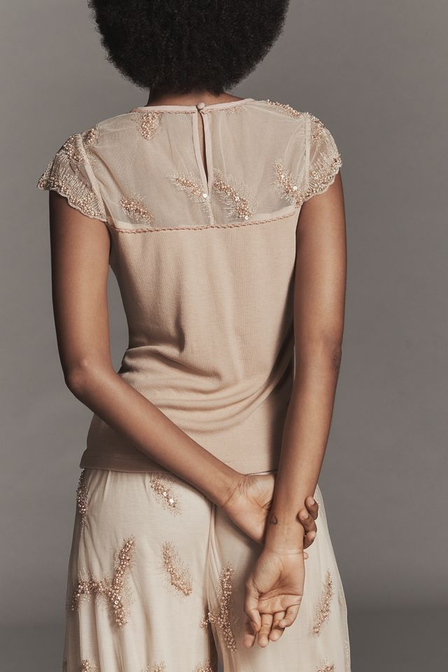 Bl-nk Ribbed Mesh Short-Sleeve Top #2
