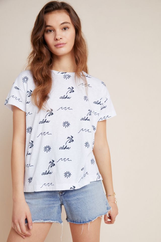 White + Warren Aloha Graphic Tee #2
