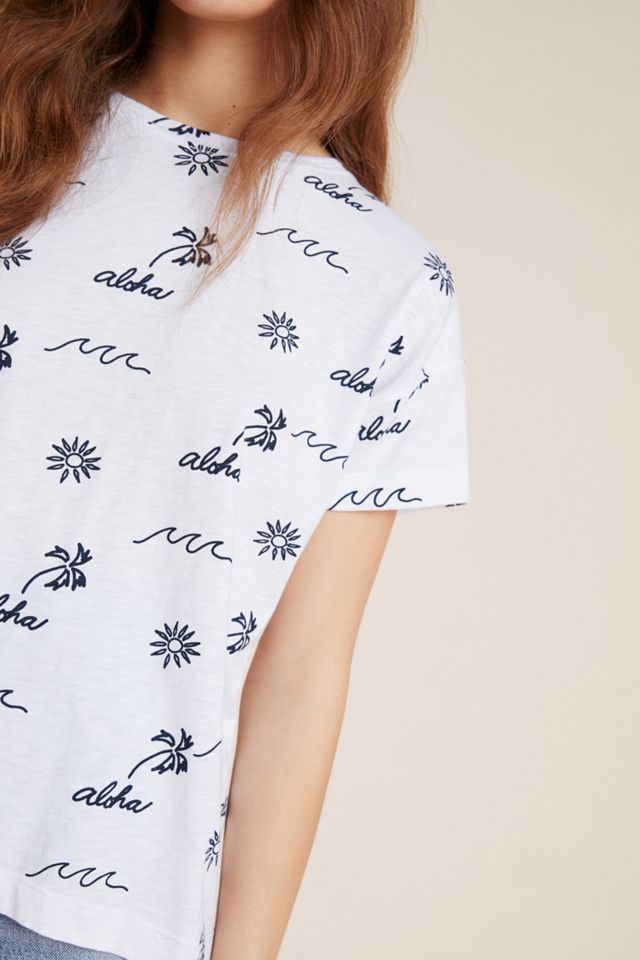 White + Warren Aloha Graphic Tee #3