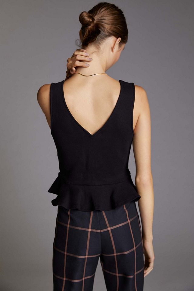V-Neck Peplum Tank #1