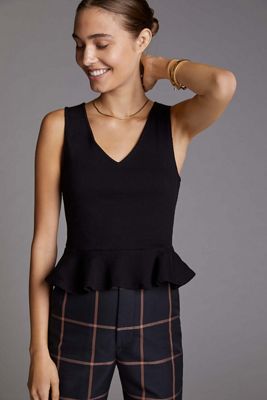 V-Neck Peplum Tank