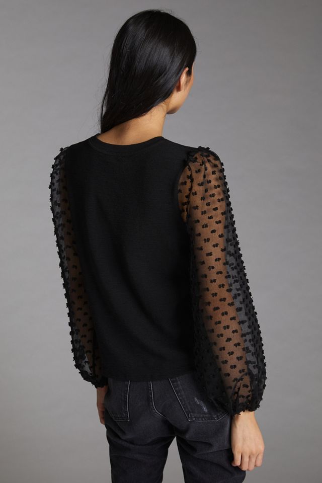 Maeve Textured-Sleeve Top #2