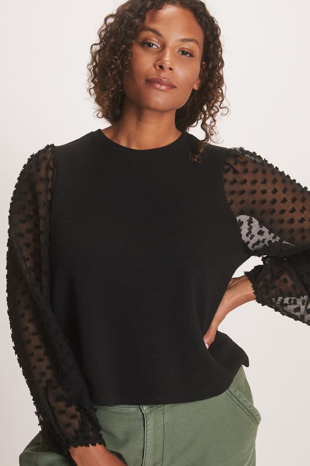 Maeve Textured-Sleeve Top #6