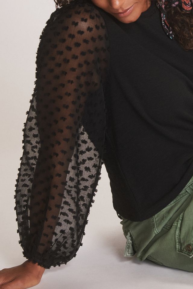 Maeve Textured-Sleeve Top #7