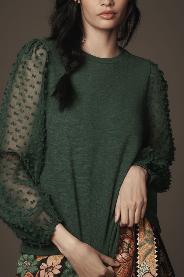 Maeve Textured-Sleeve Top #2