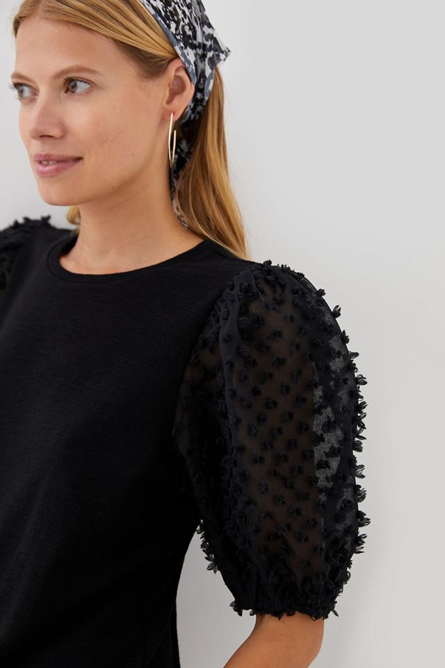 Maeve Woven Puff-Sleeve Top #1