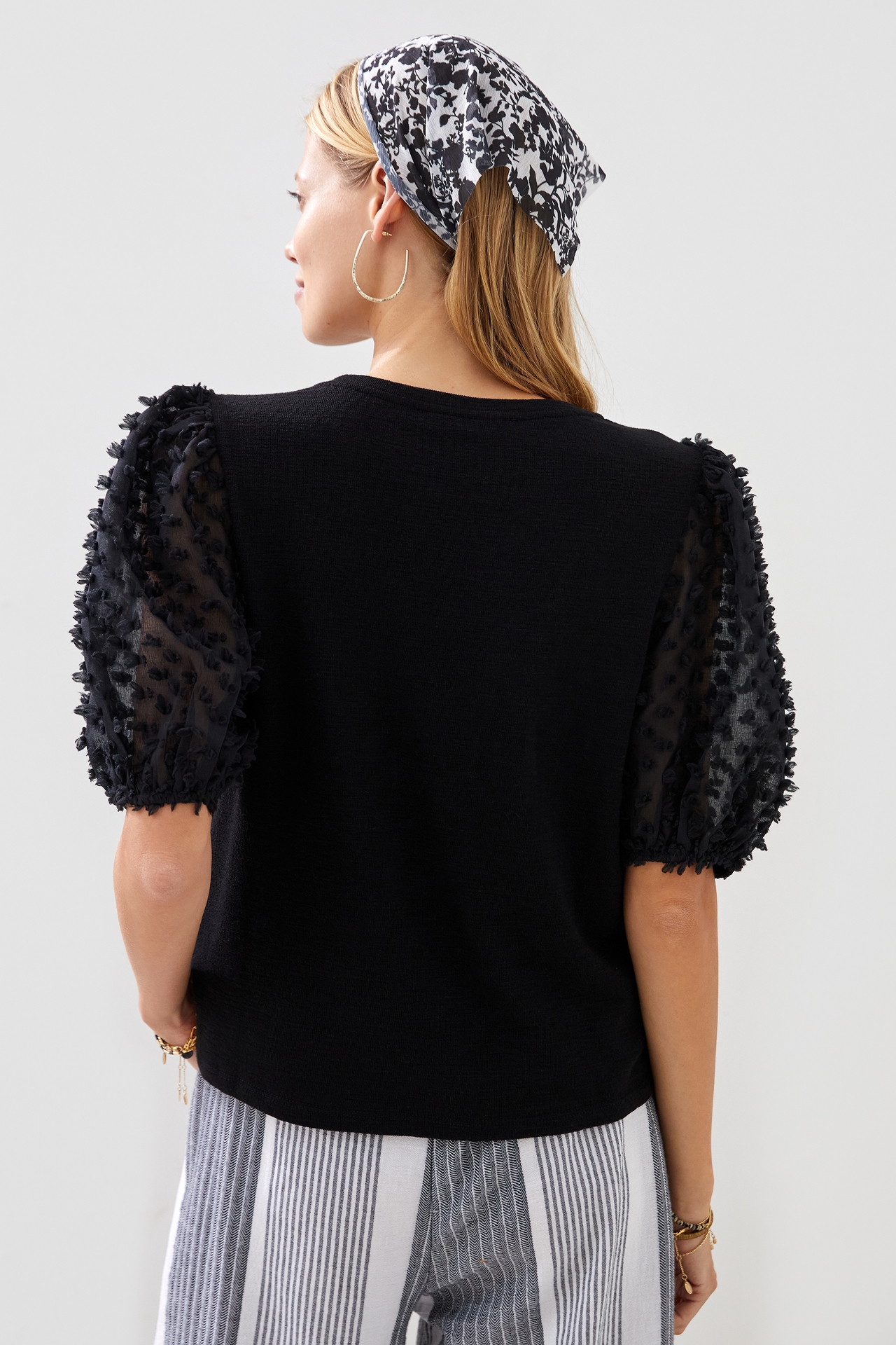 Maeve Woven Puff-Sleeve Top