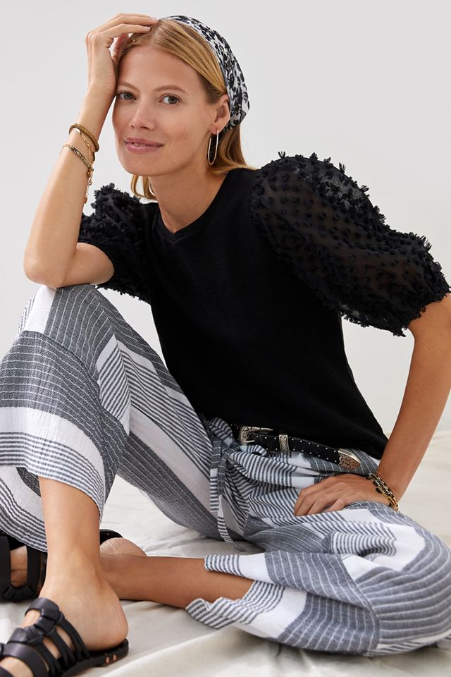 Maeve Woven Puff-Sleeve Top | Anthropologie