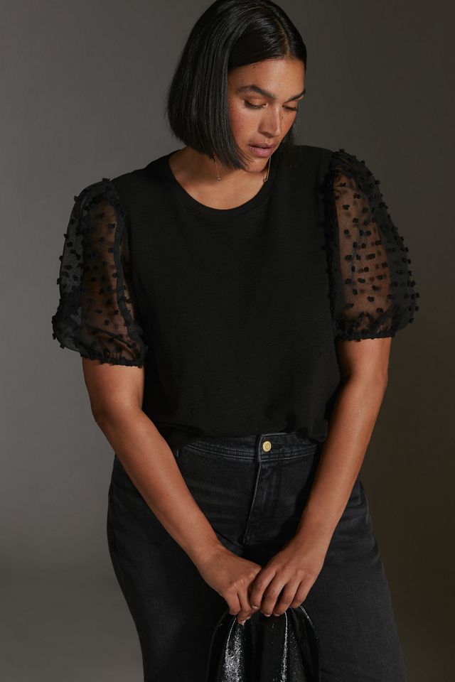 Maeve Woven Puff-Sleeve Top #4