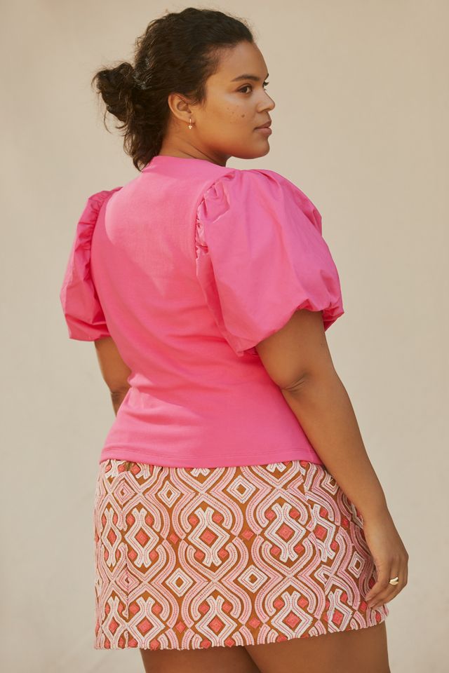 Maeve Puff-Sleeve Wrap Top #6