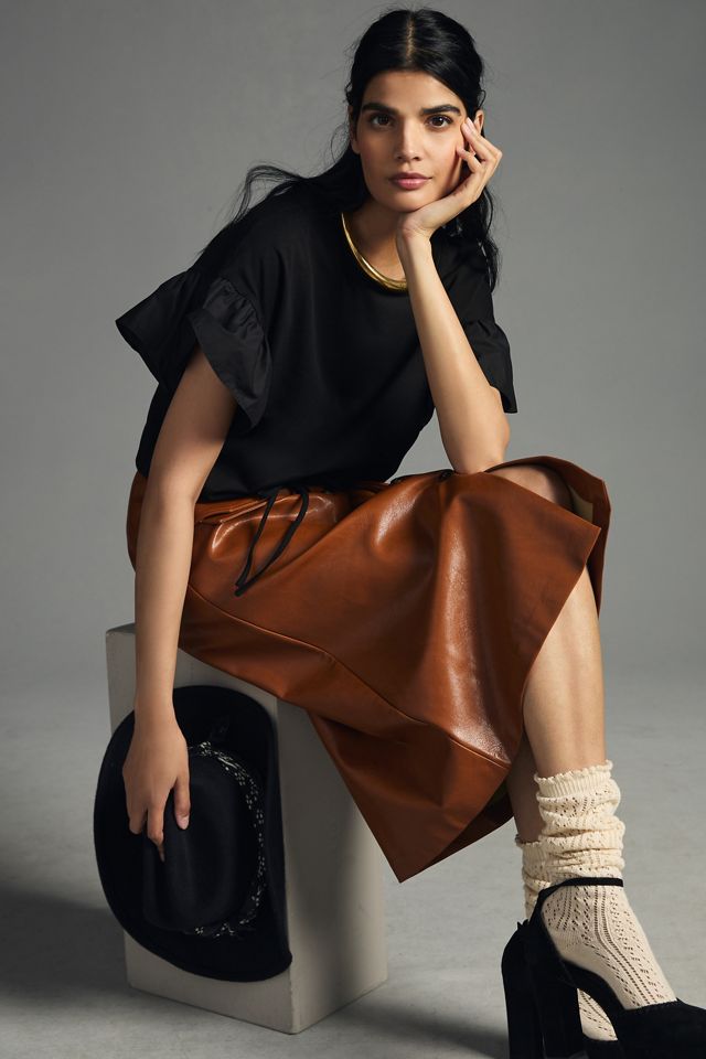 English Factory Ruffled Drop-Shoulder Top #2