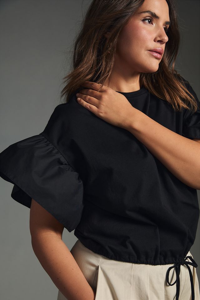 English Factory Ruffled Drop-Shoulder Top #7