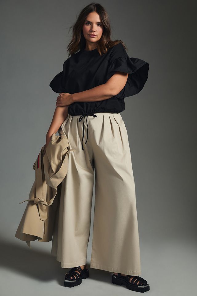 English Factory Ruffled Drop-Shoulder Top #4
