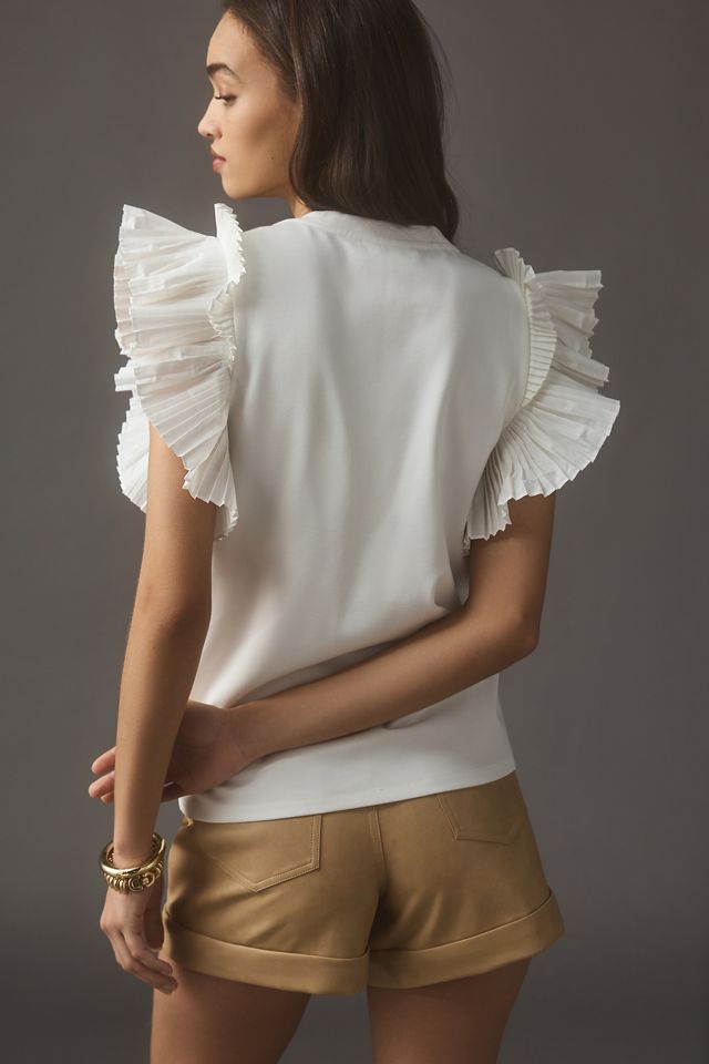 Di Anthropologie Ruffle-Sleeve Tank #1