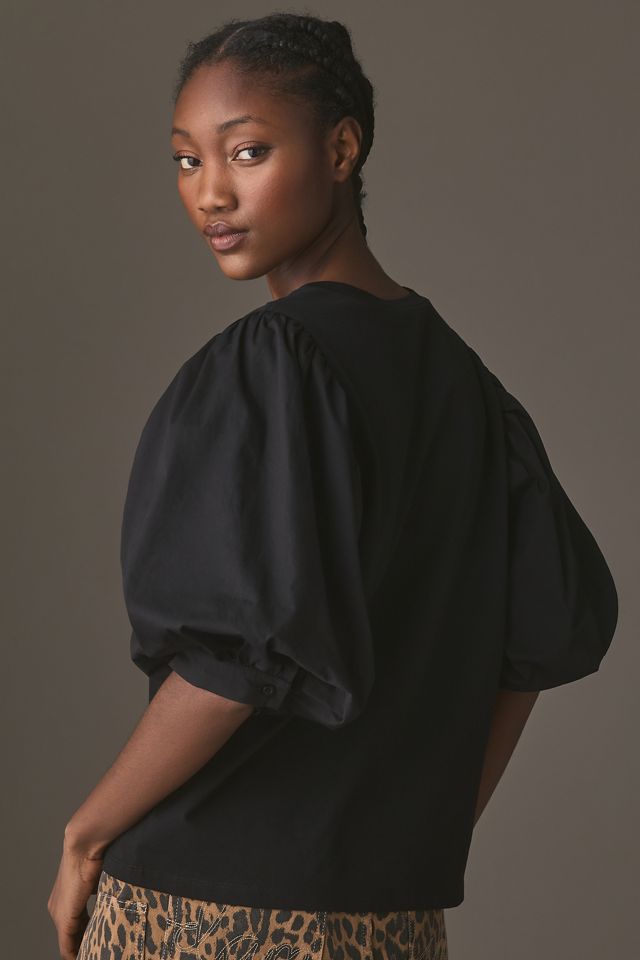 English Factory Puff-Sleeve Top #1