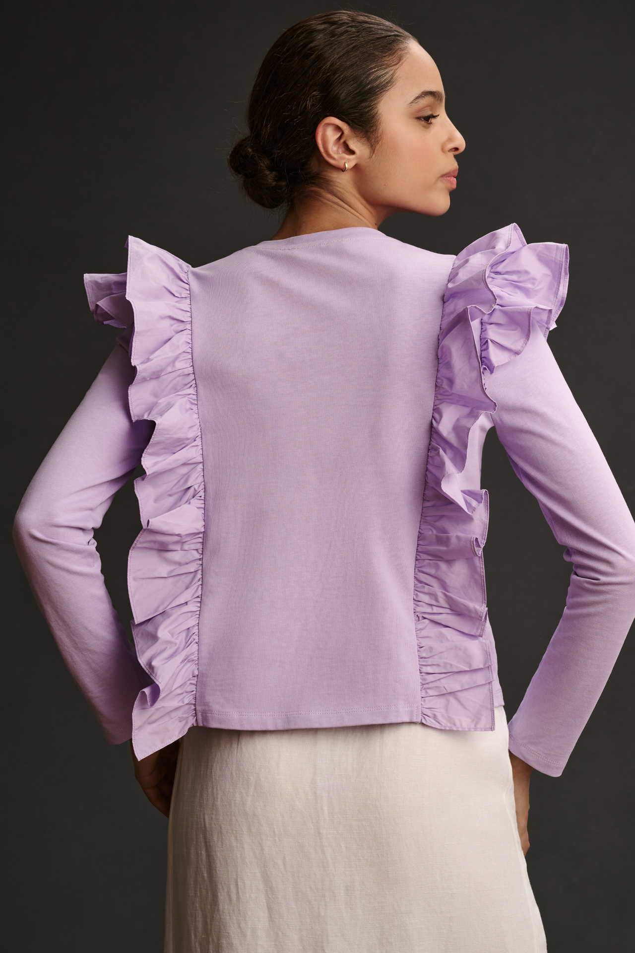 English Factory Long-Sleeve Ruffle Top