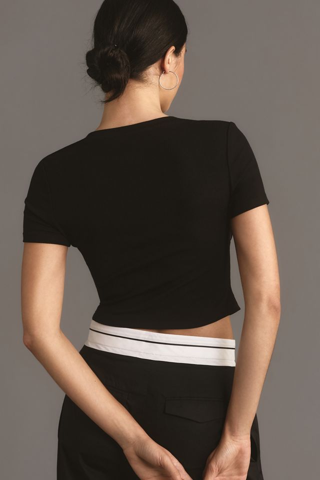 Grey Lab Crop Bustier Tee #1