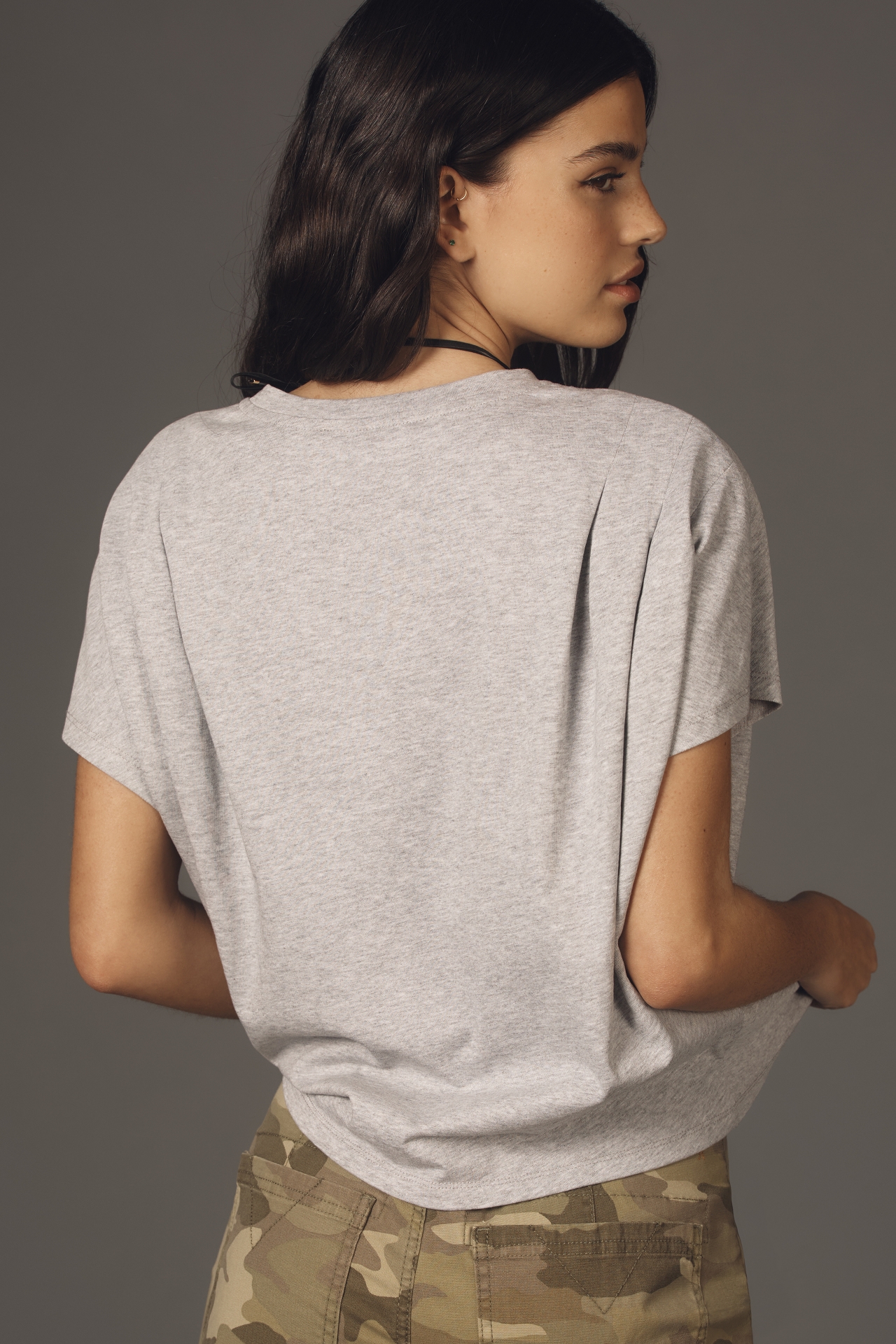 English Factory Pleated-Shoulder Tee