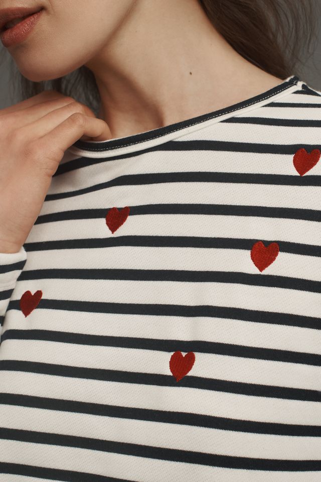English Factory Long-Sleeve Embroidered Hearts Top #3