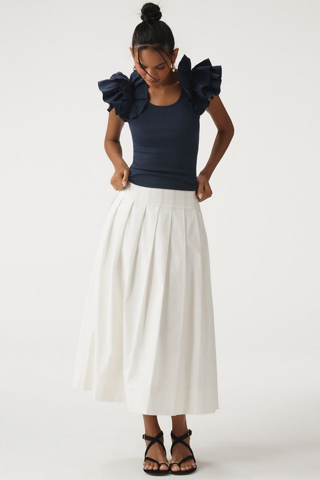 English Factory Ruffle-Sleeve Top | Anthropologie