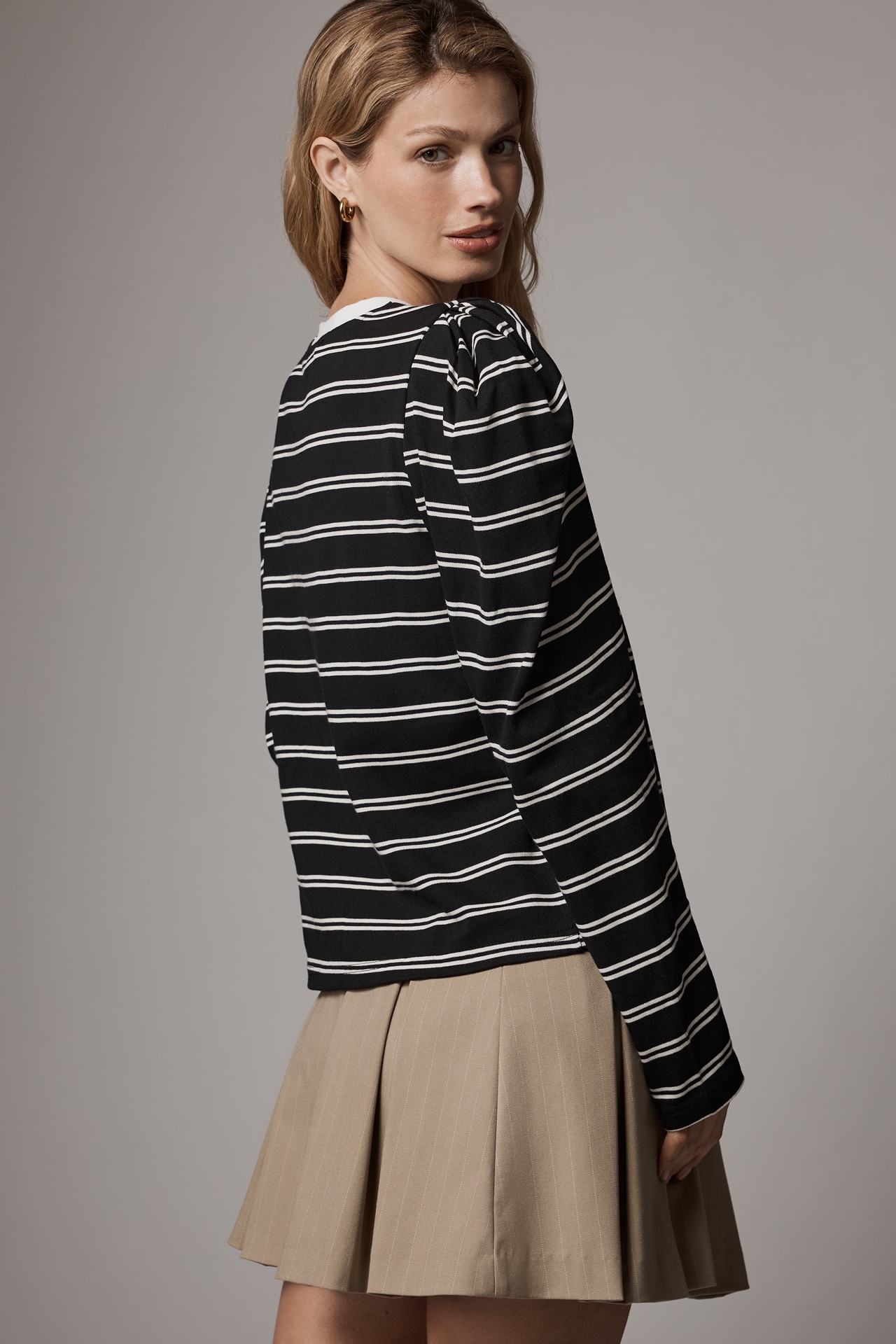 English Factory Long-Sleeve Striped Boxy Top