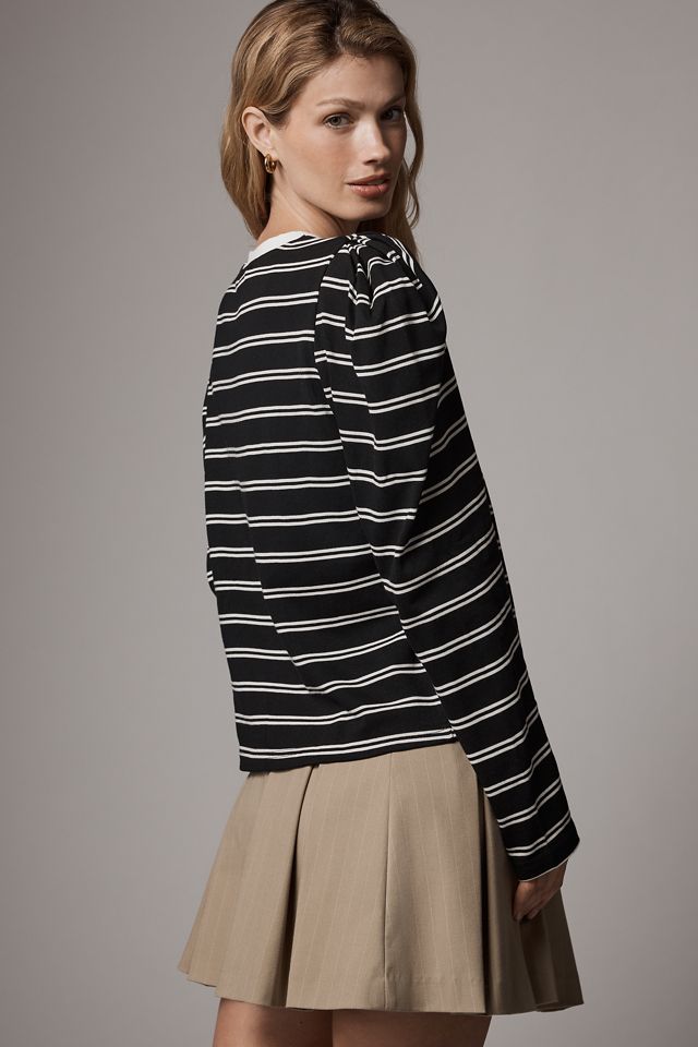 English Factory Long-Sleeve Striped Boxy Top #1