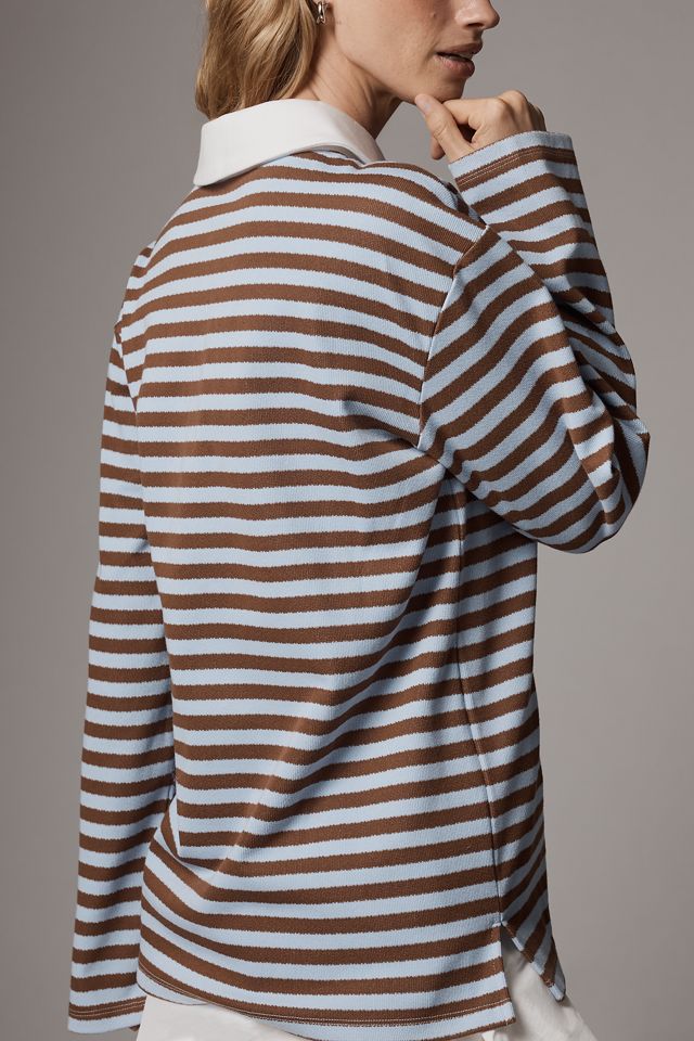 English Factory Long-Sleeve Striped Rugby Shirt #1