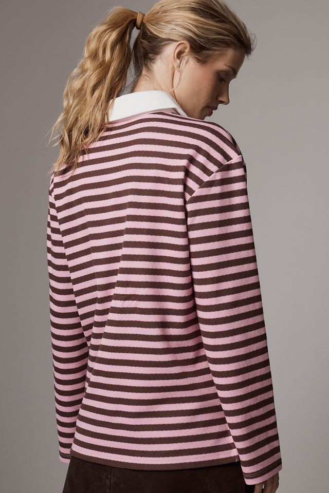 English Factory Long-Sleeve Striped Rugby Shirt #1