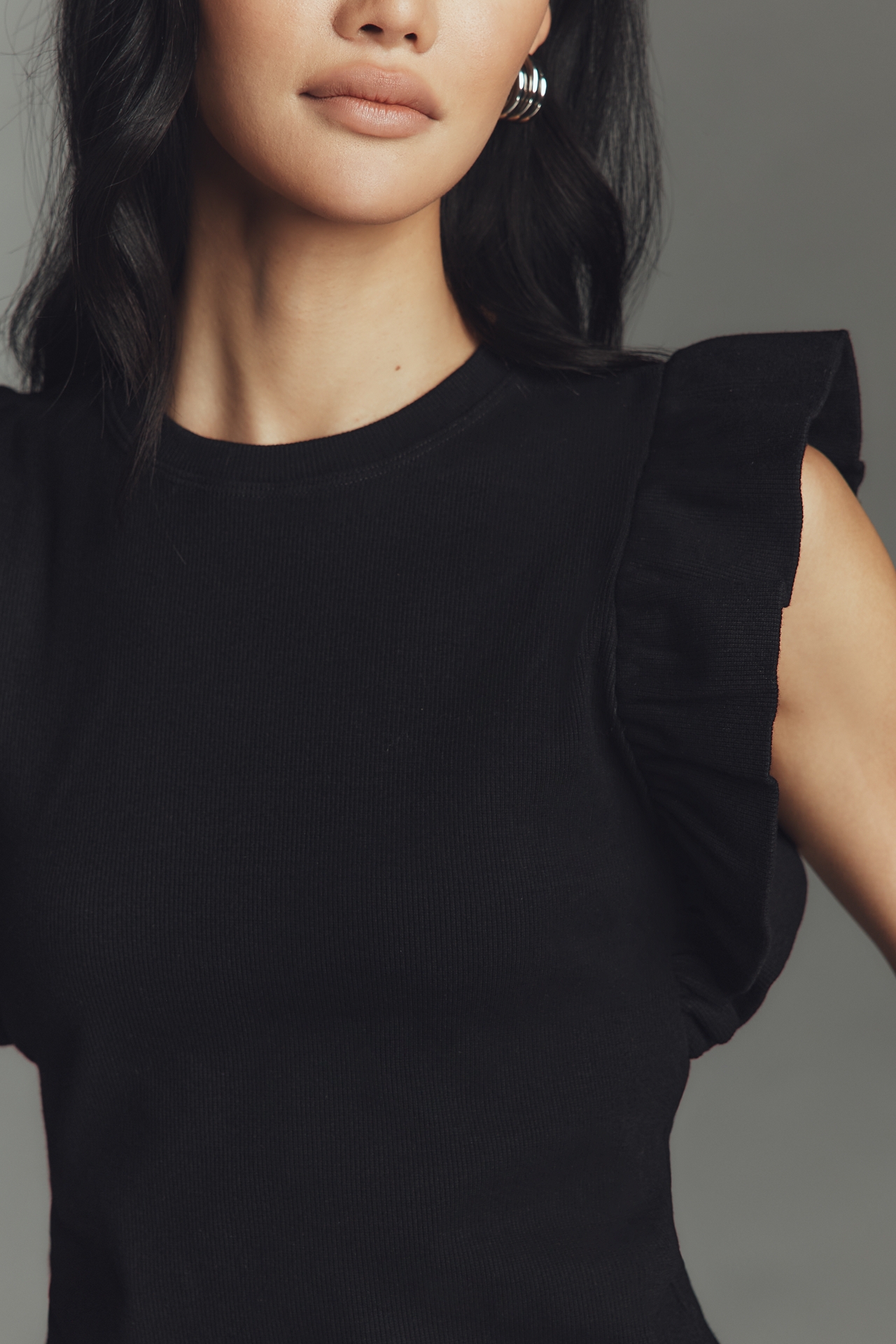 English Factory Ruffled Knit Top