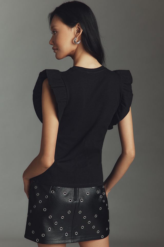 English Factory Ruffled Knit Top | Anthropologie