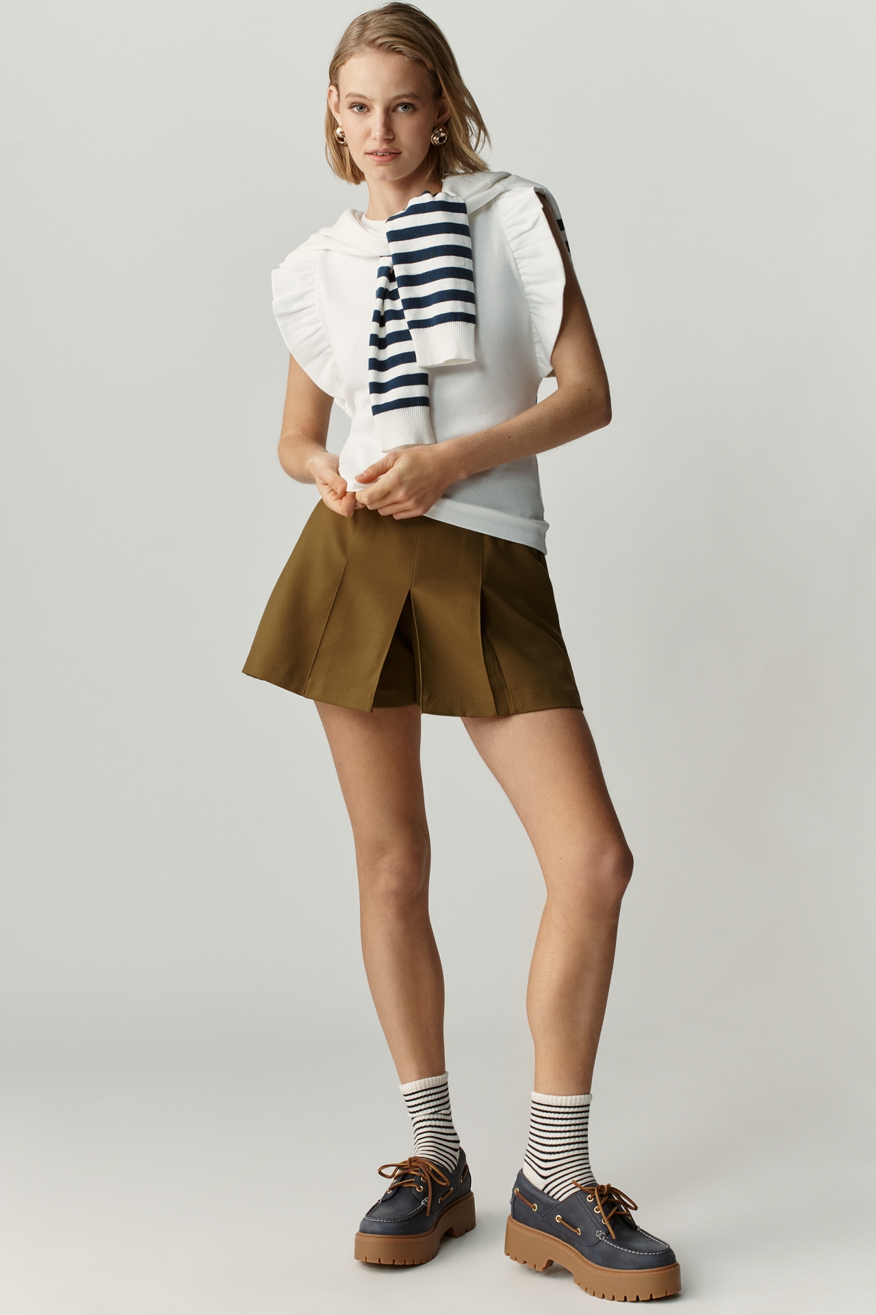 English Factory Ruffled Knit Top